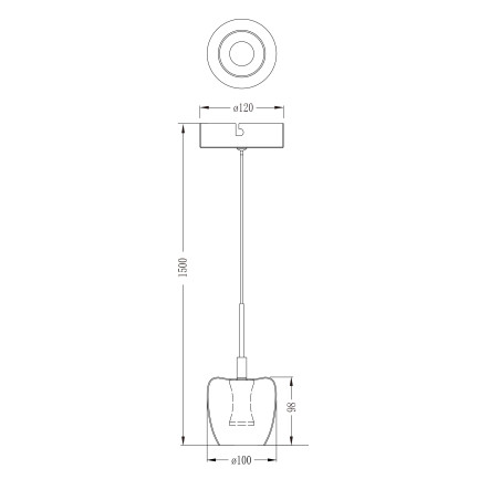 Lampa wisząca szklana ZumaLine Nelson LED - Nowoczesny design