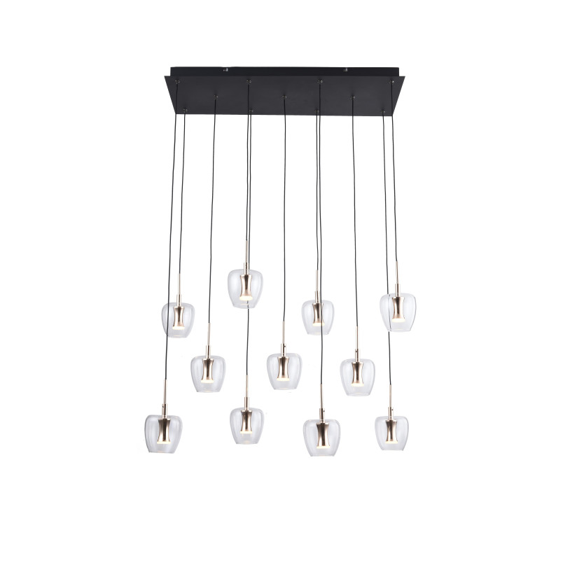 Lampa wisząca ZumaLine Nelson - 11 punktów, szkło, LED