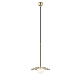 Lampa wisząca Nicosia ZumaLine - złota, szkło, glamour
