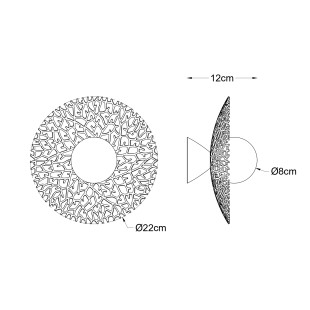 Plafon Nicosia ZumaLine: Złoty, szklany, 22cm | Sklep z oświetleniem