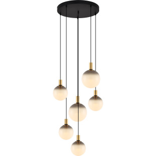 Lampa wisząca Nua ZumaLine | 6 punktów, szkło, złoto