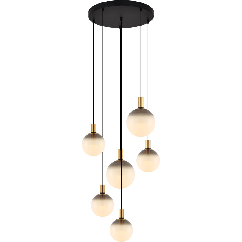 Lampa wisząca Nua ZumaLine | 6 punktów, szkło, złoto