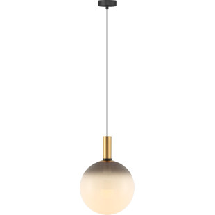 Lampa wisząca ZumaLine Nua: szklana kula, opal/złoty