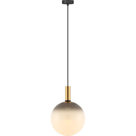 Lampa wisząca ZumaLine Nua: szklana kula, opal/złoty
