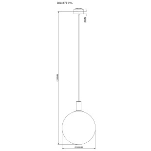 Lampa wisząca ZumaLine Nua: szklana kula, opal/złoty