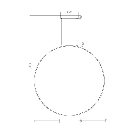 Lampa wisząca LED Rascal 90cm czarna | ZumaLine