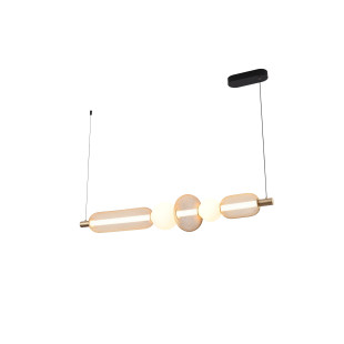 Lampa wisząca ZumaLine Sarr LED | Złoty, szklany, z pilotem