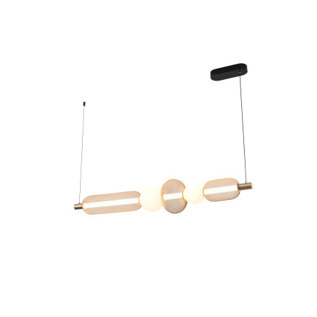 Lampa wisząca ZumaLine Sarr LED | Złoty, szklany, z pilotem