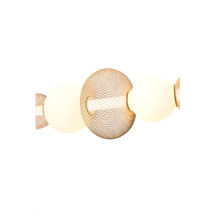 Lampa wisząca ZumaLine Sarr LED | Złoty, szklany, z pilotem