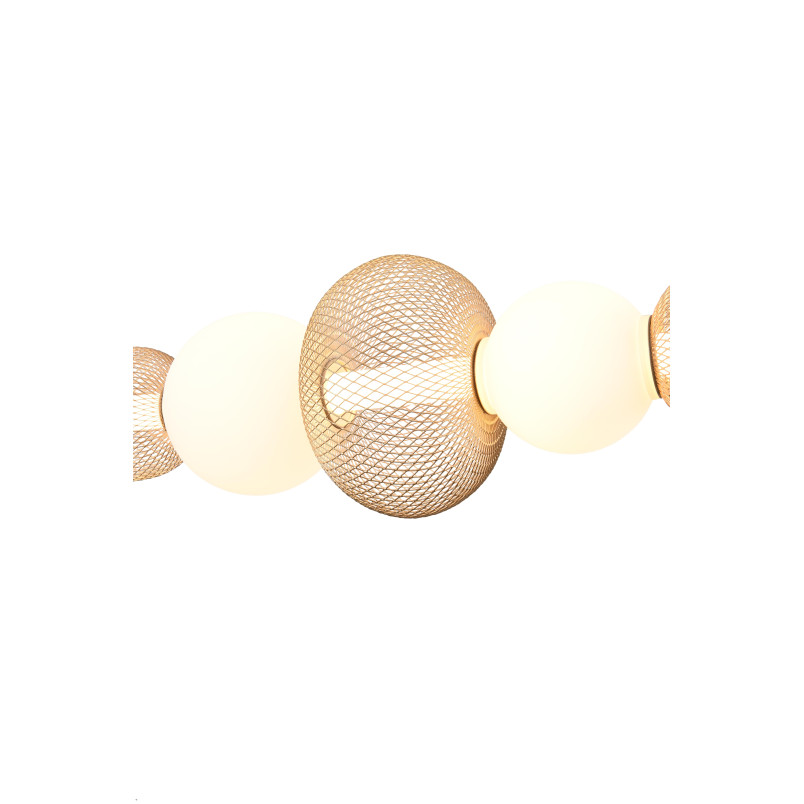 Lampa wisząca ZumaLine Sarr LED | Złoty, szklany, z pilotem