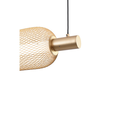 Lampa wisząca ZumaLine Sarr LED | Złoty, szklany, z pilotem