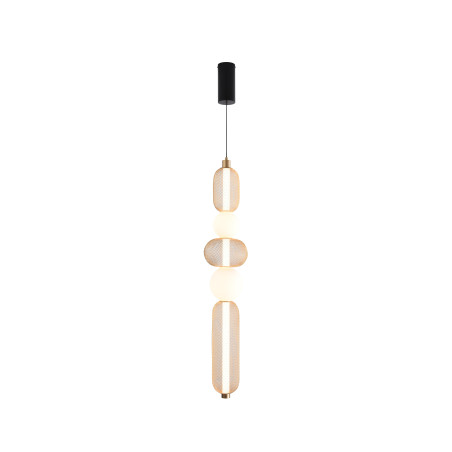 Lampa wisząca ZumaLine Sarr - złoty/czarny, LED, pilot