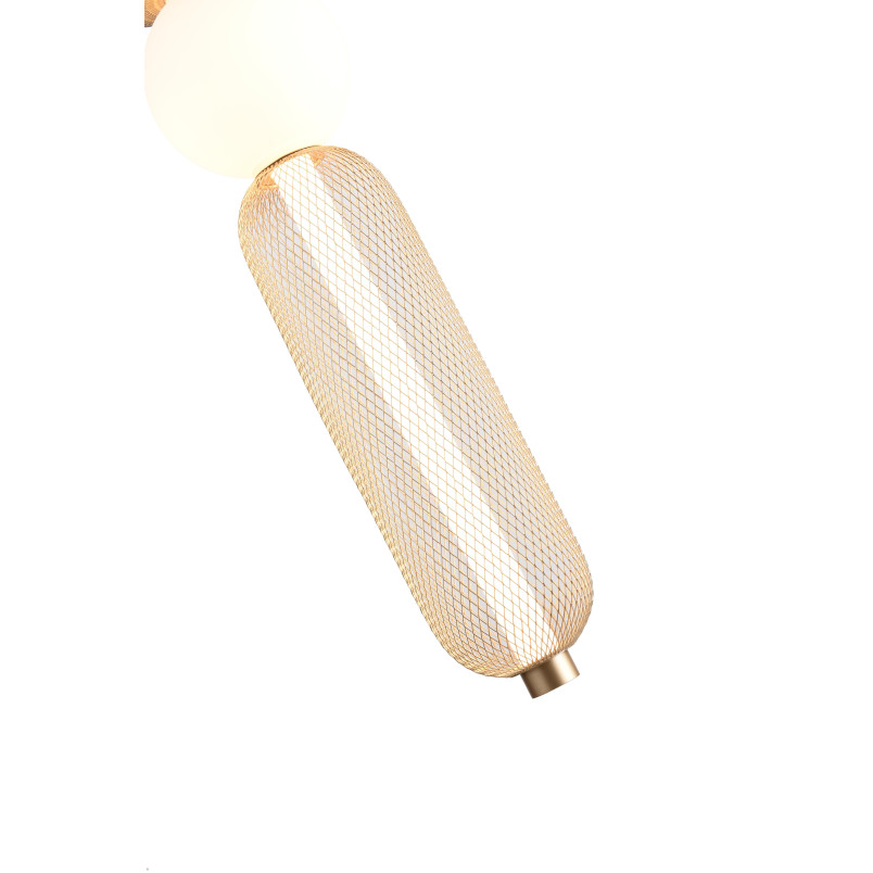 Lampa wisząca ZumaLine Sarr - złoty/czarny, LED, pilot