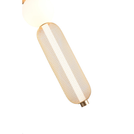 Lampa wisząca ZumaLine Sarr - złoty/czarny, LED, pilot