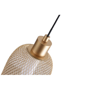 Lampa wisząca ZumaLine Sarr - złoty/czarny, LED, pilot