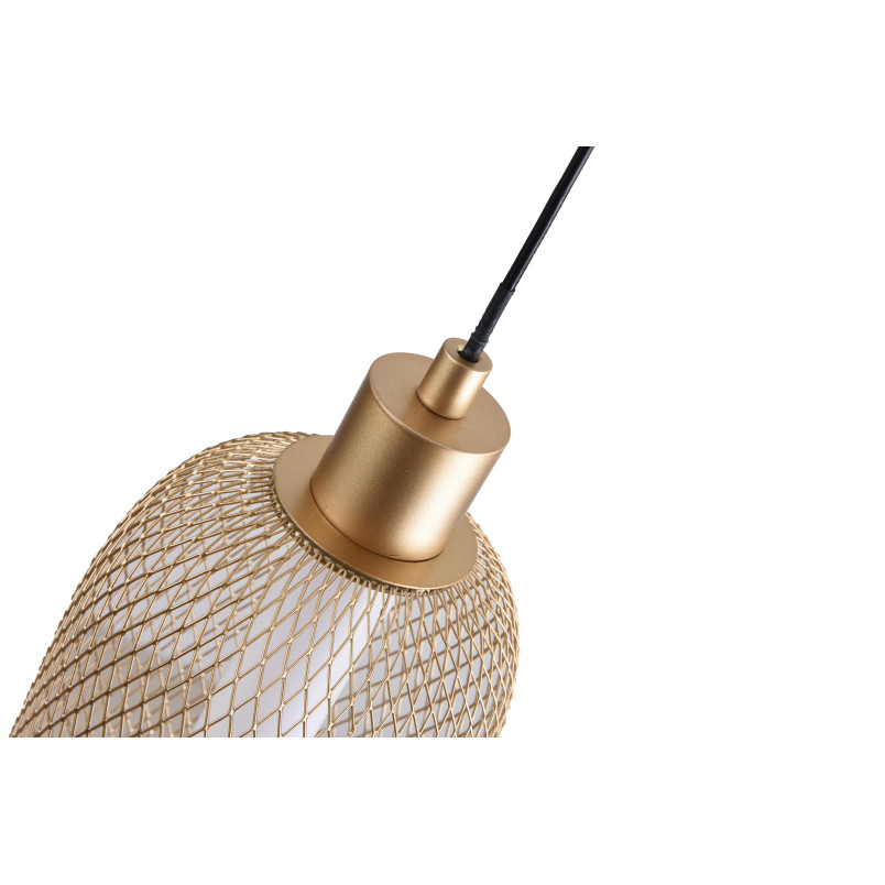 Lampa wisząca ZumaLine Sarr - złoty/czarny, LED, pilot