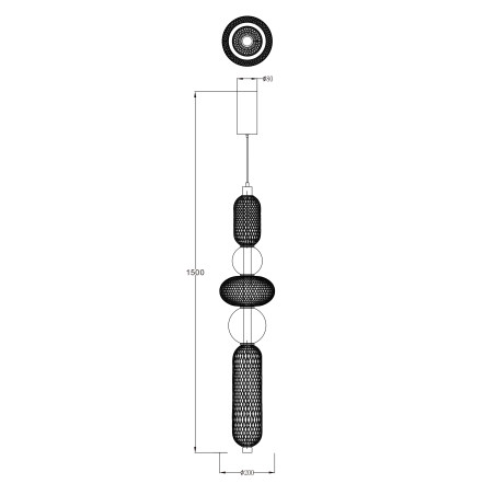 Lampa wisząca ZumaLine Sarr - złoty/czarny, LED, pilot