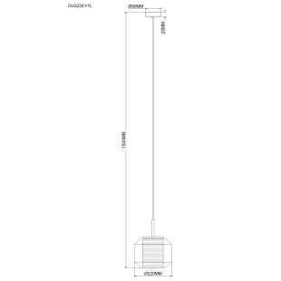 Lampa wisząca Solix ZumaLine | Szklana, Geometryczna, 22cm