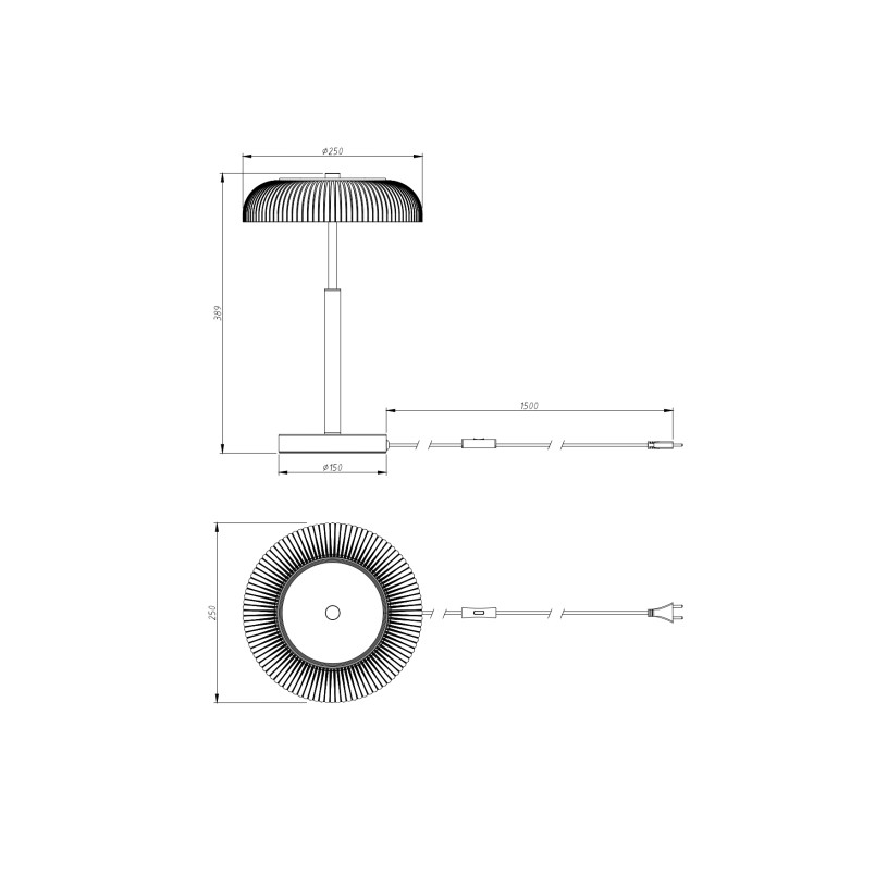 Lampa stołowa retro Solvia ZumaLine | Szara, LED 25cm