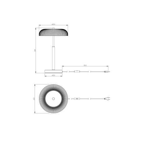 Lampa stołowa retro Solvia ZumaLine | Szara, LED 25cm