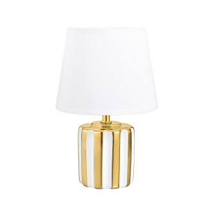 Lampa stołowa ZumaLine biało-złota | Elegancki design