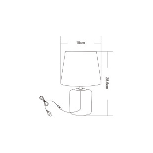Lampa stołowa ZumaLine biało-złota | Elegancki design