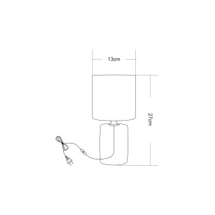 Lampa stołowa ZumaLine HS9070 - Czarna, ceramiczna