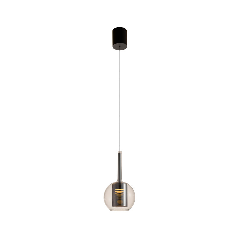 Lampa wisząca ZumaLine Tagna - Szkło dymione, LED