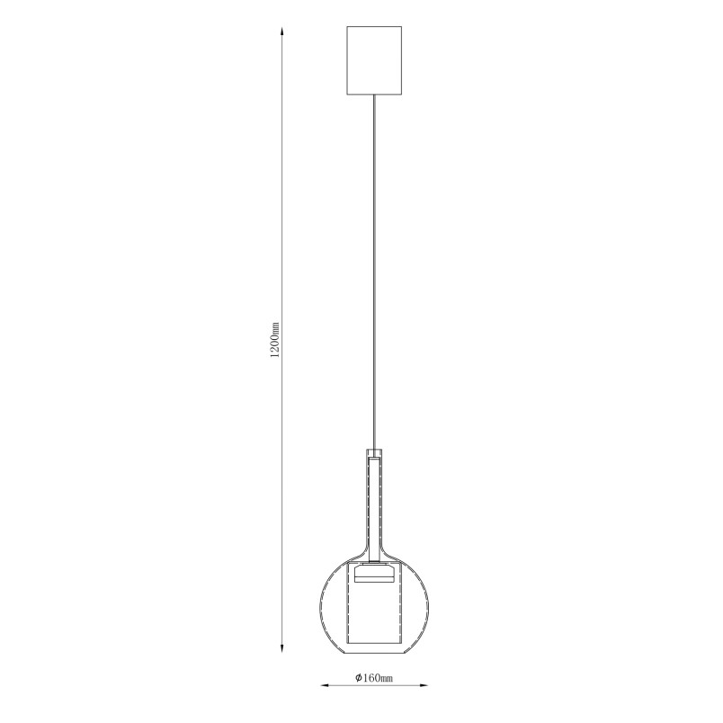 Lampa wisząca ZumaLine Tagna - Szkło dymione, LED