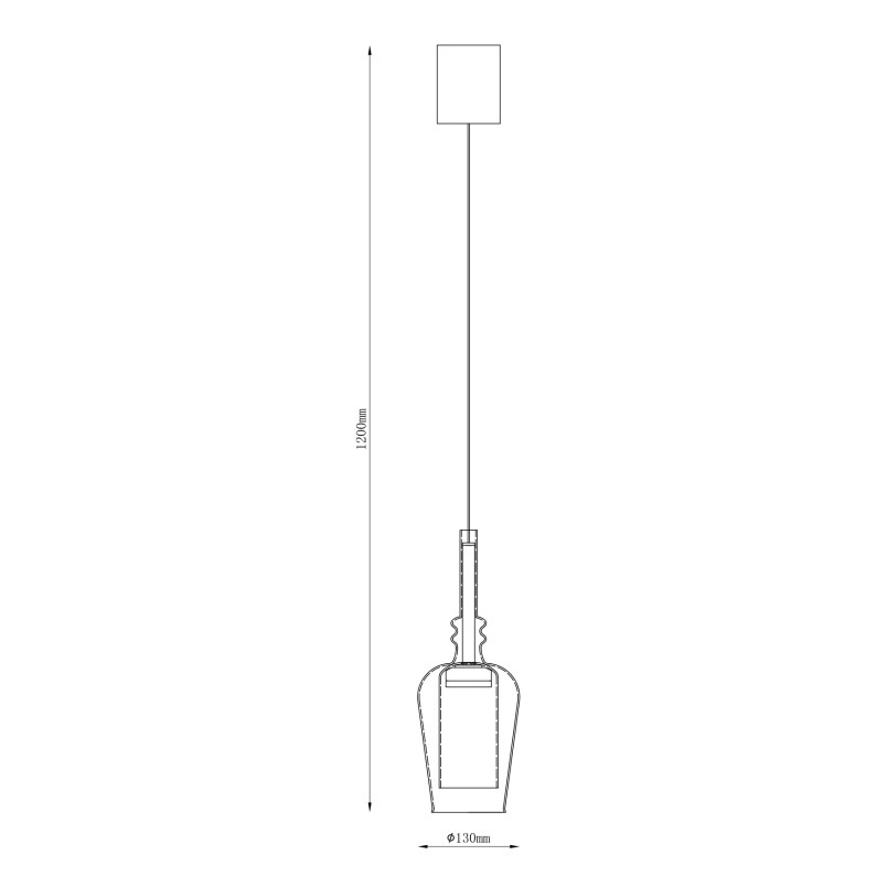 Lampa wisząca ZumaLine Tagna: Szklany klosz, bursztynowy odcień