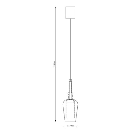 Lampa wisząca ZumaLine Tagna - Szkło dymione, LED - Nowoczesny design