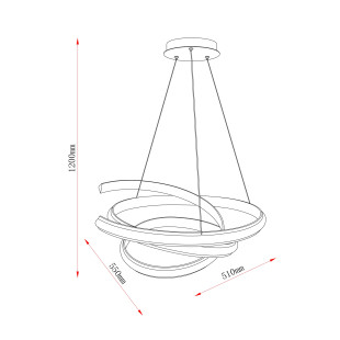 Lampa wisząca Vecino LED ZumaLine | Nowoczesny design, 51cm
