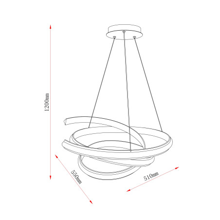 Lampa wisząca Vecino LED ZumaLine | Nowoczesny design, 51cm