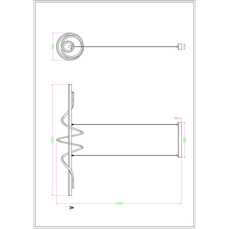 Lampa wisząca Velenne ZumaLine - Nowoczesny design, 120cm