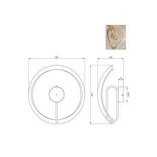Plafon Velenne LED ZumaLine - Nowoczesny design, złoty