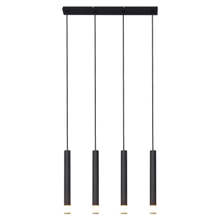 Lampa wisząca Velic ZumaLine - 4 tuby, czarna, 60cm