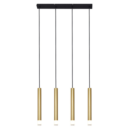 Lampa wisząca Velic ZumaLine | 4 tuby, złoty design