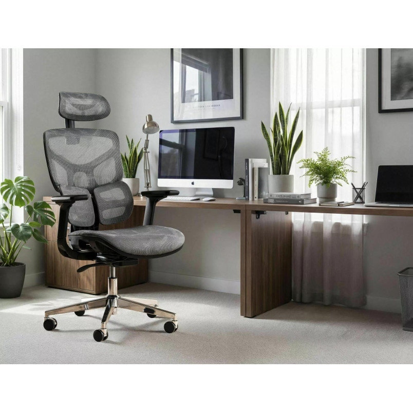 Fotel biurkowy ergonomiczny Signal EQ-1 szary - Komfort i styl