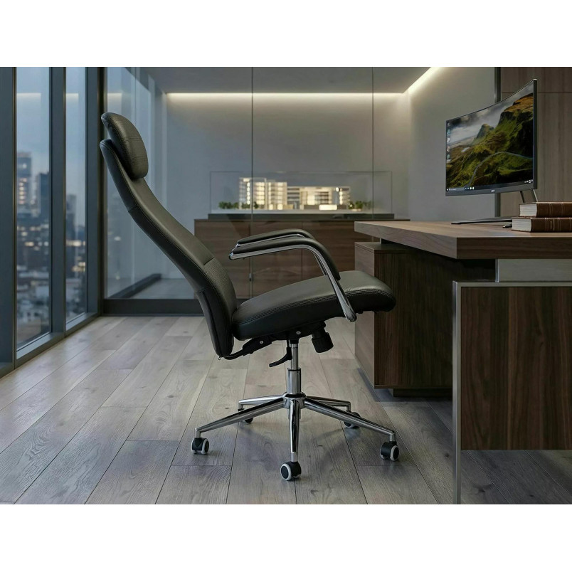 Fotel biurowy Signal Q-05 - Eko Skóra, Czarny - Komfort i Design