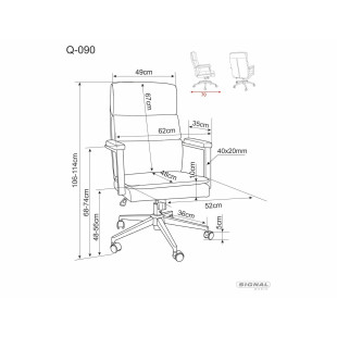Fotel gabinetowy Signal Q-090 szary - Komfort i styl