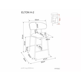 Hoker Elton Signal: Komfort i styl w Twoim wnętrzu | Krzesło barowe