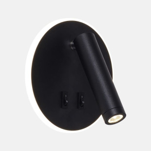 Kinkiet Circa LED czarny ZumaLine - Minimalistyczny design