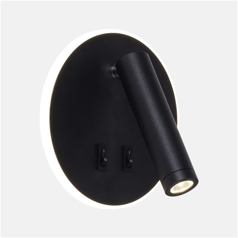 Kinkiet Circa LED czarny ZumaLine - Minimalistyczny design
