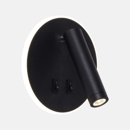 Kinkiet Circa LED czarny ZumaLine - Minimalistyczny design