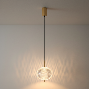 Lampa wisząca ZumaLine Galatea LED - złota, glamour