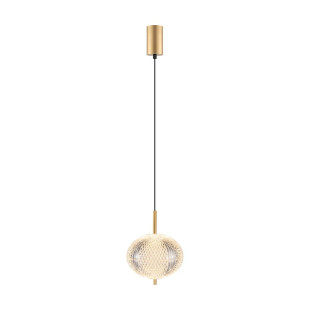 Lampa wisząca ZumaLine Galatea LED - złota, glamour