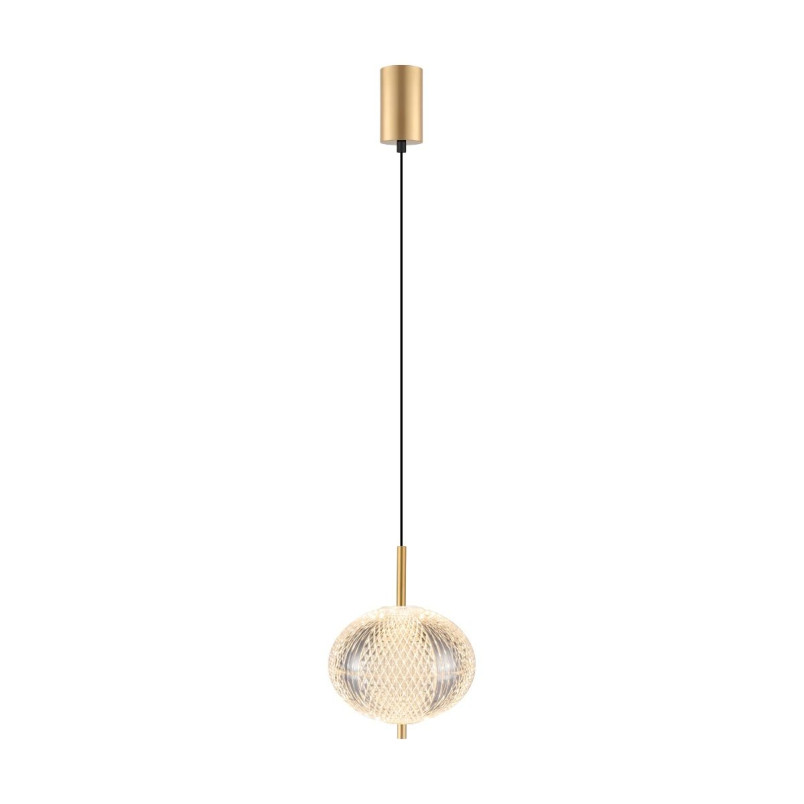 Lampa wisząca ZumaLine Galatea LED - złota, glamour