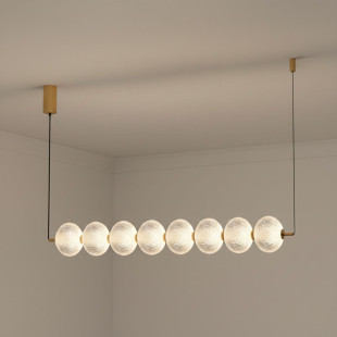 Lampa wisząca ZumaLine Galatea: Złote kule, styl glamour