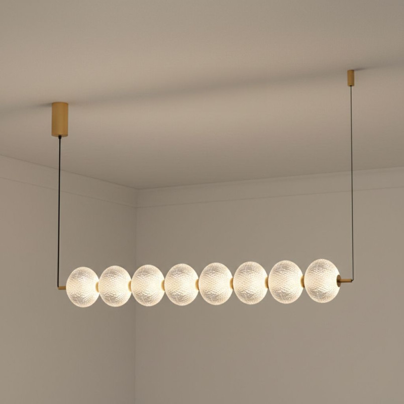 Lampa wisząca ZumaLine Galatea: Złote kule, styl glamour