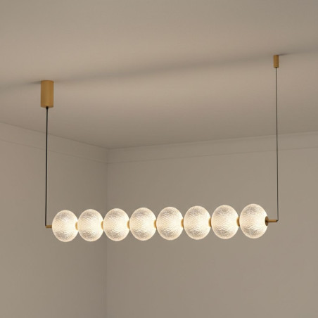 Lampa wisząca ZumaLine Galatea: Złote kule, styl glamour